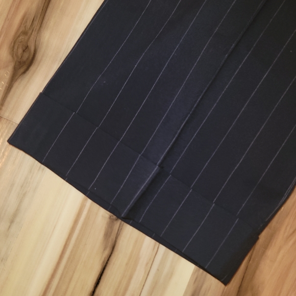 The Limited Stretch Blk Pinstriped Wide Leg Dress Pants EUC - Picture 6 of 13